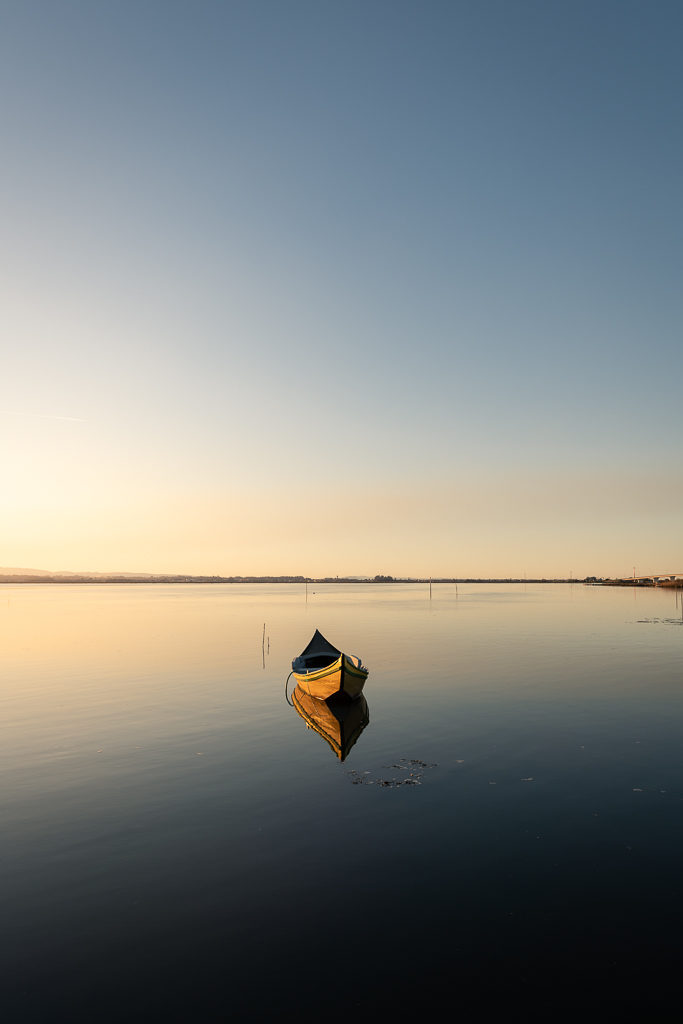 barque sur le fleuve Alveiro au Portugal