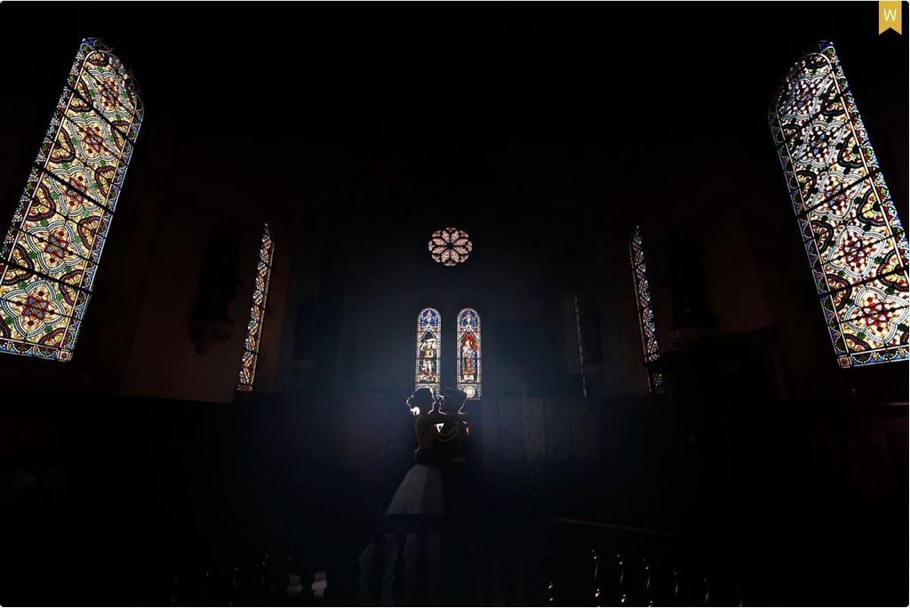 photo de mariage dans une chapelle