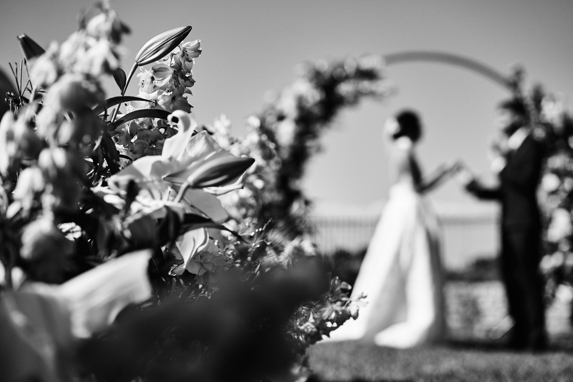 ¨Photo en noir et blanc d'une cérémonie laïque